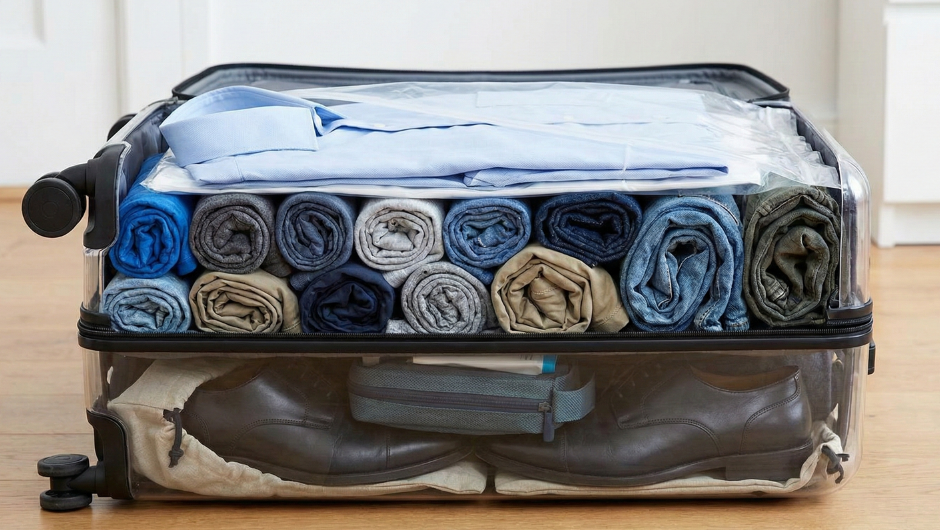 Bavulda kırışmayı önlemek, ağırlığı dengelemek ve en ağır eşyaları tekerleklerin olduğu alt kısma yerleştirerek katmanlı paketleme stratejisi