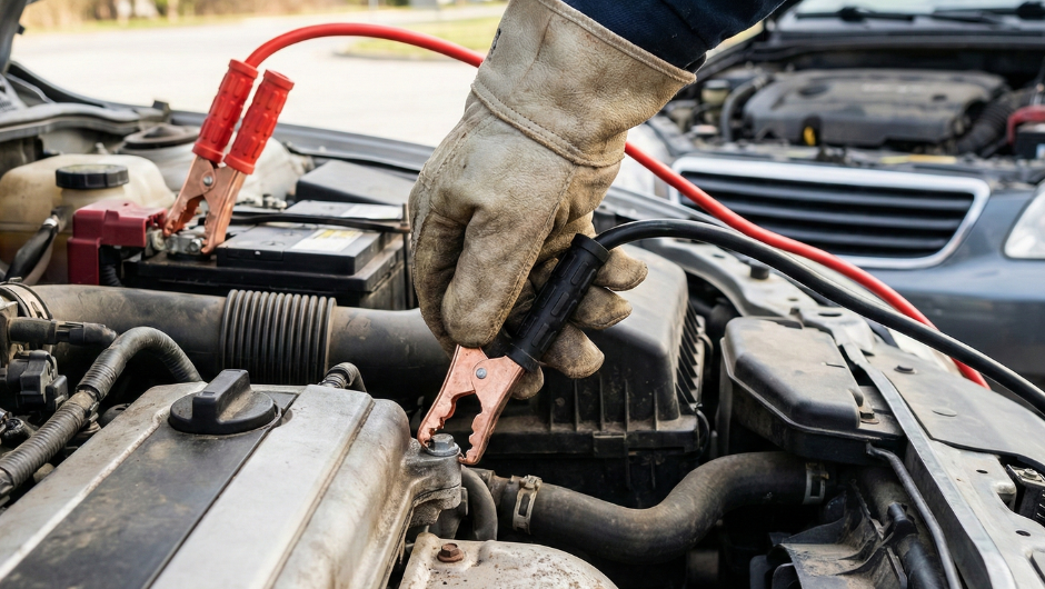 Akü takviyesinde güvenli sökme sırası: İlk olarak aküsü bitik olan aracın şaseye bağlı olan siyah (negatif) kablosunun sökülmesi